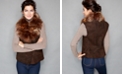 The Fur Vault Fox-Fur-Collar Shearling Vest